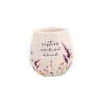 Pavilion - Sister - 8 Ounce Ceramic Candle, Jasmine Scented Candle, Sisters Gift from Sister, Inspirational Gifts for Women, Best Friend Bestie BFF Relaxing Candle, 1 Count, Cream