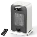 FLANUR Space Heaters for Indoor Use, 1500W Room Heater Fan 2 in 1 with Remote, Thermostat, LED Display, Overheat & Tip Over Protection, 12H Timer, 70° Oscillating Heater for Bedroom, White