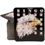 MR CHIPS Jam-Proof Fingertip Slide Bingo Cards with Sliding Windows - 200 Pack in Stars and Stripes Style