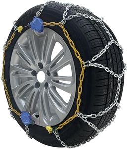 OakTen Set of 2 SUV Snow Chains with Tensioner fits Tire Size 225/70R19.5 225/90R16 245/85R15 255/50R20 255/55R19