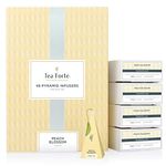 Tea Forte Peach Blossom White Tea Event Box, Bulk Pack of 48 Pyramid Infuser Tea Sachets for All Occasions