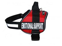 Doggie Stylz Emotional Support Dog Vest with 2 Free Hook and Loop Removable Emotional Support Animal Patches, Reflective Lightweight Cool Soft Adjustable K9 Harness (Girth 12”- 16" Red)