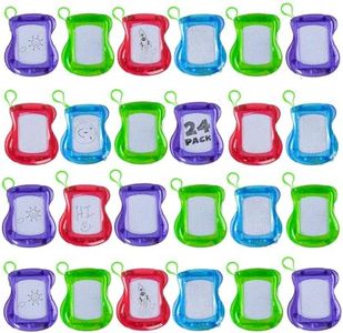 Bedwina Mini Magnetic Drawing Board for Kids - Pack of 24 Backpack Keychain Clip Drawing Boards, Erasable Doodle Sketch Writing Pad, Birthday Kids Party Favors & Goodie Bags Stuffers