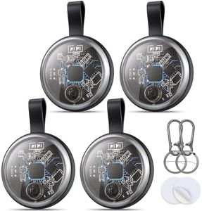 2025 New Air Tracker Tags-4 Pack Compatible with Apple Find My (iOS Only), Bluetooth Tracker Smart Tag Waterproof Key Finder Item Locator Worldwide Tracking for Keys, Wallet, Luggage, Pets
