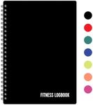 Fitness Logbook - Track 150 Workouts - Thick Paper, Durable Cover - A5 - Undated Workout Journal, Planner Log Book - Track Weight Loss, Muscle Gain, Gym Exercise, Bodybuilding Progress (Black)