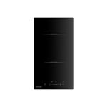 COVERCOOK Built-in Induction Hob 30cm, 2 Zone Electric Hob, 2 Ring Domino Cooktop, Double Induction Cooker with 9 Power Levels, 3500W, Slider Touch Control, Timer, Child Lock, Power Boost, Black