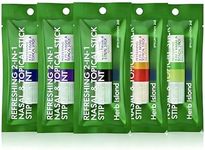 Herb Island 2 in 1 Nasal Stick Inhaler, Nose Refreshing VapoInhaler, Essential Oil Rub, On-The-Go, Freshing, Focus, Awake (5 pcs, 5 Flavour)