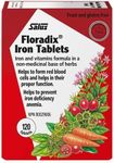 Salus Floradix Iron and Vitamins Tablets | Herbal Iron Supplement for Women, Men, and Children | Vegetarian, Gluten-Free, Yeast-Free & Non-GMO (120 Tablets)