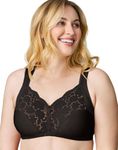 Wonderbra Full Support Cushioned Strap Wireless Bra, Black, 38d Us