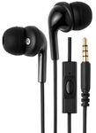 Amazon Basics In-Ear Wired Headphones, Earbuds with Microphone, Black