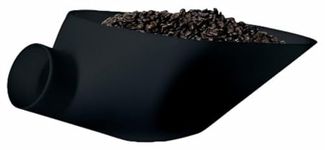 Rattleware Kilo Bean Scale Coffee Scoop for Counter and Case Display - Multifunctional Scale Scoop - Flat Design with Funnel - High-Density Plastic Material (Black)