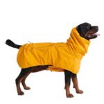 Spark Paws Dog Raincoat, Waterproof Coat Rain Jacket for Small Medium Large Dogs, Reflective Breathable Full-Body Coverage - Mustard Yellow - 4XL
