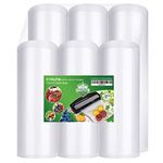 KitVacPak 6 Pack 8"x20'(3Rolls) and11"x20' (3Rolls) Food Sealer Vacuum Sealer Bags Rolls with Commercial Grade, BPA Free, Heavy Duty.Vacuum Sealer Bags Rolls Compatible with Any Types Vacuum Sealer