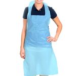 Premium Disposable Aprons for Women & Men (Blue, 200 Pack), 700mm x 1170mm Polyethylene Aprons for Adults, 16 Microns Flat Packed Bulk Aprons (NHS Size and spec)