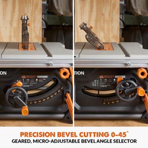 Evolution R255TBL Table Saw – 255mm Blade, Powerful Wood Cutting