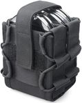 LIVANS Double Handcuff Pouch, Handcuff Holster for Duty Belt, Molle Handcuffs Case for Vest Fit Asp/Hinged/Chain/Folding Rigid Handcuffs, Hand Cuff Holster for Police, Law Enforcement, Security Guard
