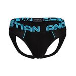 Andrew Christian Mens Underwear SHOW-IT® Retro Pop Locker Room Jock Black - Black - 1 x SIZE L