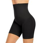 SHAPEMOUR High Waist Shapewear for Women, Body Shaper Shorts with Silicone Grip, No Steel Bones Slimming Panties, Seamless Design Tummy Control Tucker (Black, XXXL)