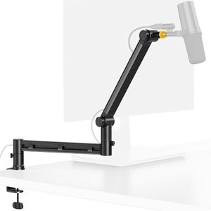 AA AUDIO ACCESSORY Mic Boom Arm, Low Profile Microphone Arm with 6.6lbs Load Capacity, Sturdy Metal Mic Stand with Desk Mount Clamp, Stable Gear Structure Never Sags, Compatible with Shure SM7B etc
