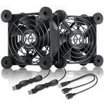 upHere gaming 80mm Fan USB Powered Fans Quiet computer cooling 5v Fan Compatible for PC/Xbox/Playstation/TV Box, U803