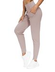 THE GYM PEOPLE Athletic Joggers for Women Sweatpants with Pockets Workout Tapered Lounge Yoga Pants Women's Leggings Light Purple