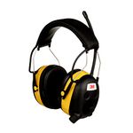 3M Safety Worktunes Hearing Protection with AM/FM Radio, Noise Cancelling, NRR 24 dB (90541), Wired, 1 size