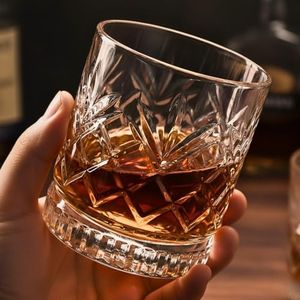 Nestasia Large Whiskey Glasses Set of 6 (380ml Each) | Thick-Walled, Wide Mouth, Durable & Chip Resistant | Diamond Embossed Bar Glasses - Perfect for Bourbon, Whiskey, Scotch, Cocktails & Gifting