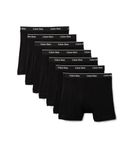 Calvin Klein Men's Cotton Classics 7-Pack Boxer Brief, 7 Black, Medium