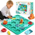 burgkidz Logical Road Builder Game for Kids, Puzzle Track Building Car Maze Board Games with Marble Balls, Enhancing Children's Logic STEM Brain Toys for 4 5 6 7 8 Years Old Boys Girls