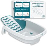 The First Years 4-in-1 Reclining Baby Bathtub - Adjustable Recline for Custom Comfort for Newborn to Toddler - All-in-1 Baby Bath Seat Adjusts as Baby Grows - Ages 0 to 24 Months