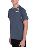 TCA Quickdry Boys T Shirt for Football, Sport, Training - Boys Football Kit for Kids, Boys T Shirts - Graphite, 10-12 Years