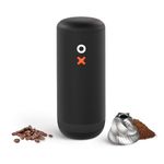 Nuttii Burr Coffee Grinder – Electric, Portable, Small, Quiet Adjustable Conical Burr Coffee Bean Mill, 20 Grind Settings for Espresso, Pour-Over, French Press Moka,for Home Use (Matte Black)