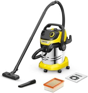 KARCHER WD5 SV | Wet & Dry Vacuum Cleaner | 1100W | 25L Tank | Stainless Steel Body | Blower Function | Flat Pleated Filter | Home, Car & Furniture Cleaning | German Tech
