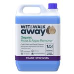 Wet & Walk Away Organic Moss & Algae Remover, Patio Cleaner, Mould, Lichen Remover, Outdoor Cleaning, Moss Killer, Pet Friendly, Environmentally Friendly, Decking Cleaner, 5 Litre Concentrate