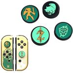 TMG Thumb Grips Caps for Switch Lite | Switch |Switch OLED Cute Soft Joystick Button Caps Zelda silicone Protective Cover (4PCS)