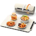 Food Warming Mat, iTRUSOU Electric Warming Tray Full Surface Heating to Keep Food Warm or Thawing, Versatile Food Warmer with 3 Temperature Setting for Parties Buffets Gatherings Holidays (Beige)