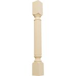 Ekena Millwork COL03X03X35RAMA 3 3/4-Inch W x 3 3/4-Inch D x 35 1/2-Inch H Raymond Reeded Cabinet Column, Maple