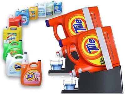 Skywin- Liquid Laundry Detergent Holder Stand, 2 Pack Detergent Holder for Laundry Room Organization, Laundry Detergent Stand (Black)