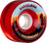 RollerBones Outdoor Barcelona Wheel 65mm 80a 8pk Red