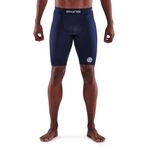 Skins Men's Series-1 Compression Half Tights/Shorts Pants, Navy Blue, Medium