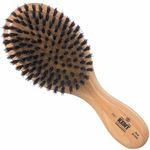 Kent Men's Brush, Oval Head, Black Bristles, Satinwood, 1 Count