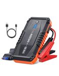 AstroAI S8 Mini Booster Pack Jump Starter, Portable Battery Booster Jump Starter for Car Battery (6.0L Gas or 3.0L Diesel) with Jumper Cable and 3-in-1 LED Emergency Light, 10 Protection, Orange