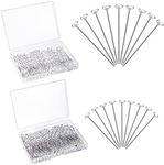 400 PCS Bouquet Pins Flower Pins, Straight Pins Clear Sewing Pins Crystal Diamond Head Pins for Craft Wedding Jewelry Decoration (2.1''/1.5'')