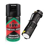 Farb Gel Self Defence Spray UK Legal x1 Criminal Identifier Spray for Personal Protection PLUS Mini Water Resistant LED Flashlight