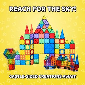 Science Kidz Magnetic Tiles Set – 100 Piece Educational Building Blocks