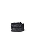 Baggallini Women's Triple Zip Small Convertible Crossbody Fannypack Belt Bag-Lightweight Water-Resistant Cross Body, Midnight Blossom, One Size