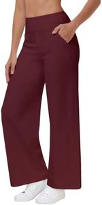 YTTA Petite Yoga Pants for Women High Waisted Wide Leg Pants Red