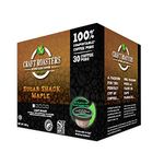 Club Coffee Craft Roasters Sugar Shack Maple - Flavoured Light Roast Single Serve Coffee K-Cup Pods, Compostable Coffee Pods, Keurig Brewer Compatible, Rainforest Alliance Certified, 30 Count