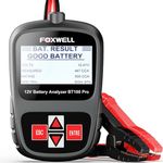 FOXWELL BT100 Pro 12V Car Battery Tester, Battery Load Tester, 100-1100CCA Automotive Alternator Tester Digital Auto Battery Analyzer for Car Truck Motorcycle SUV, Boat, RV, Marine & Pickup
