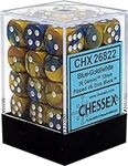 Chessex Gemini 12mm d6 Blue-Gold w/
